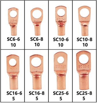 НАБОР ИЗ 60 МЕДНЫХ КОЛЬЦЕВЫХ РАЗЪЕМОВ КОЛЬЦЕВОЙ РАЗЪЕМ ДЛЯ КАБЕЛЯ M6 M8