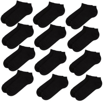12 МУЖСКИХ НОСОК ДЛЯ НОГ, ЧЕРНЫЕ 43-46