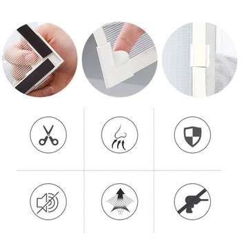 ОКОННАЯ МОСКИТНАЯ СЕТКА МАГНИТНАЯ СЕТЬ ДЛЯ ОКОН КОМАРЫ НАСЕКОМЫЕ 70X130CM