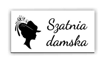 TABLICZKA na drzwi SZATNIA toaleta WC 20x10 cm