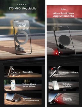 Магнитный держатель для телефона в машине на приборной панели.