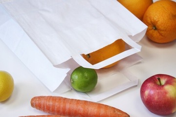 Пакеты бумажные 22х11х25 220х110х245 белые 100 шт.