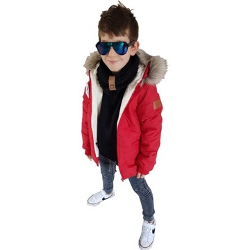 Kurtka zimowa Style Kids czerwona 104/110