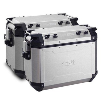 Kufry aluminiowe boczne GIVI 48L + 37L OBKN4837APACK asymetryczne