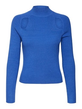 Vero Moda Sweter 10290675 Niebieski Slim Fit