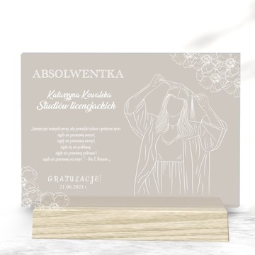 MAGISTER INŻYNIER OBRONA PRACY PREZENT PERSONALIZOWANA STATUETKA PAMIĄTKA