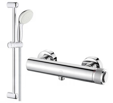 GROHE zestaw natryskowy + bateria prysznicowa LAVEO - system CLICK ON