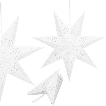DUŻA WISZĄCA GWIAZDA PAPIEROWA 3D 50cm ŚWIĄTECZNA