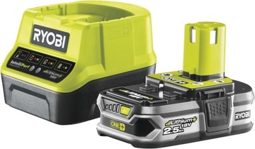 Ryobi Zestaw akumulator 2.5Ah 18V + ładowarka RC18120-125 Ryobi Oryginał!!!