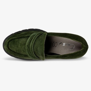 КОЖАНЫЕ МОКАСИНЫ ЖЕНСКИЕ НА КАБЛУКЕ, МОДНЫЕ, НОВЫЕ, 40-е годы.