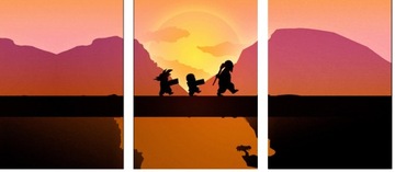 3x OBRAZ NA ŚCIANĘ DRAGON BALL RED SKY 30x40