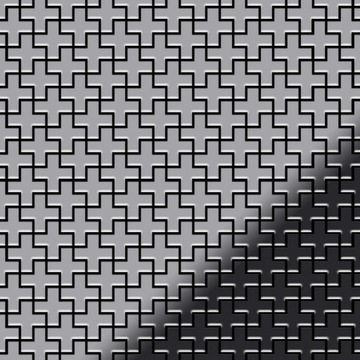 ALLOY Swiss-Cross-S-S-M Mozaika INOX lustrzana
