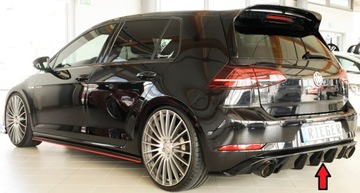 RIEGER Накладка на задний бампер, диффузор, VW Golf 7 GTI