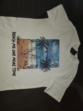 Koszulka męska T-Shirt męski M PLAŻA PALMY SURFING MORZE + reserved