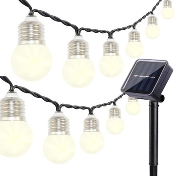GIRLANDA LAMPKI OGRODOWE SOLARNE 20LED - 5,8m