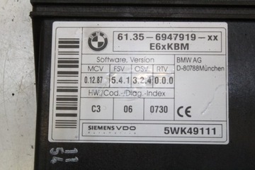 MODUL POHODĚ BMW 6 (E63) 6947919 4.4L GASOLINE 245KW 2004
