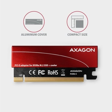 PCEM2-S Внутренний адаптер PCIe x16, 1x M.2 NVMe