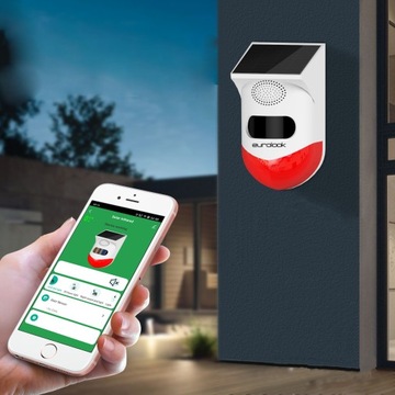 Умная уличная солнечная PIR-сигнализация Tuya