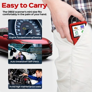 Диагностический инструмент сканера OBD2, считыватель кодов сканера OBDII/EOBD,