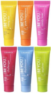 CURAPROX BE YOU ZESTAW 6 PAST SMAKOWYCH 10ml SUPER SET DELIKATNE WYBIELANIE