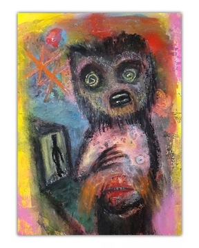 KOVALEWSKI OBRAZ rysunek Disintegration abstract art NEOEXPRESSIONISM