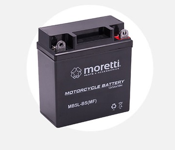 Akumulator AGM Moretti 12V 5Ah 65A P+ MB5L-BS