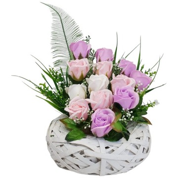 Букет мыльных цветов, розы, цветочная коробка, ПОДАРОК ​​на РАЗНЫЕ СЛУЧАИ, День матери