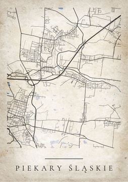 Piekary Śląskie Plakat mapa miasta 30x40cm