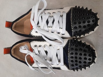 CHRISTIAN LOUBOUTIN * SPIKES FLAT * SNEAKERSY * 38