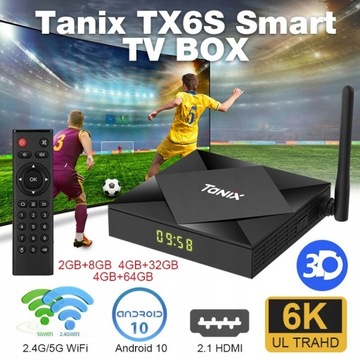 Smart TV Box 6K Wi-Fi Медиаплеер Телеприставка