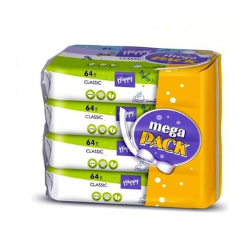 Bella Baby Happy Chusteczki nawilżane z wit E 4x64