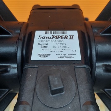 Химически стойкий пневматический мембранный насос из нержавеющей стали типа S30B1P