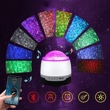 ПРОЕКТОР OCEAN SKY STARS СВЕТОДИОДНЫЙ НОЧНИК ПРОЕКТОР BLUETOOTH ДИНАМИК