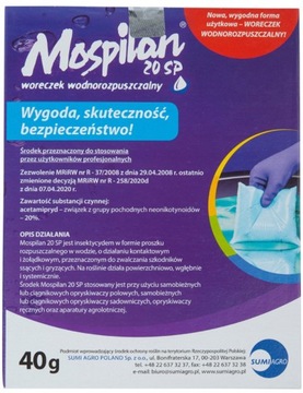 MOSPILAN 20 SP - 40 g na szkodniki mszyce stonka