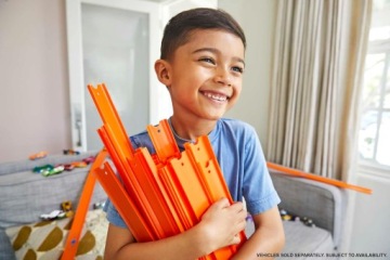 HOT WHEELS TRACK SET прямые гусеницы, разъемы + машинка BHT77