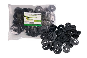 20x Klipsy Mocujące Zacisk Do Siatki Cieniującej Dzianina Zaczepy Antracyt