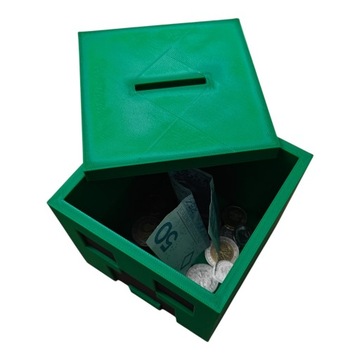 Minecraft Skarbonka Creeper 3D – Pudełko na Monety Dekoracja Gracz Prezent