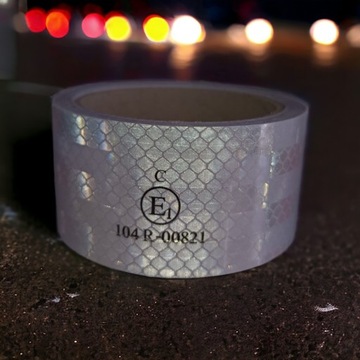 Контурная сигнальная ЛЕНТА REFLECTIVE 50/50м белая МИКРОПРИЗМАТИЧЕСКАЯ