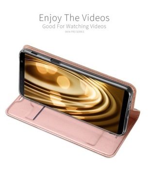 Кожаный чехол-бумажник Dux ducis Skin SAMSUNG A8+ PLUS 2018 светло-розовый