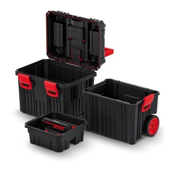 Ящик для инструментов на колесах, ящик 3-в-1, набор Кистенберг