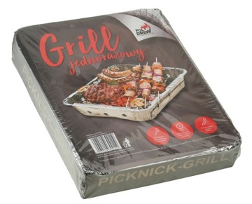 GRILL JEDNORAZOWY KOMPLETNY TURYSTYCZNY GRIL