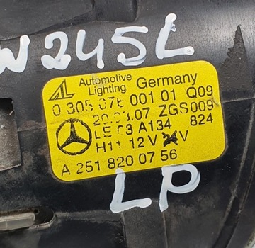 HALOGEN LEVÝ PŘEDNÍ MERCEDES W245 A2518200756