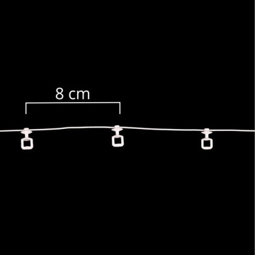 Наденьте веревку на рейку ПВХ каждые 8 ​​см, белая, 1 метр.