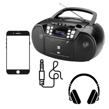 БУМБОКС ЦИФРОВОЕ РАДИО DAB+ FM MP3 CD USB