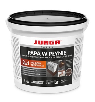 PAPA W PŁYNIE RENOWACYJNA OCYNK BLACHA DACHÓWKA 7 kg BRĄZOWA