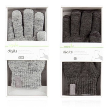 Moshi Digits Touchscreen Gloves - Rękawiczki dotykowe do smartfona (L)