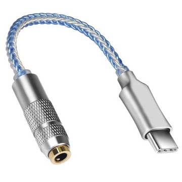 KABEL ADAPTER DAC AUDIO USB-C NA MINI JACK 3,5 AUX 32 BIT 384KHZ
