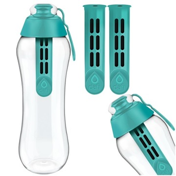 Bidon do szkoły 700ml turkusowy / Butelka filtrująca Dafi 0,7l + 2 wkłady