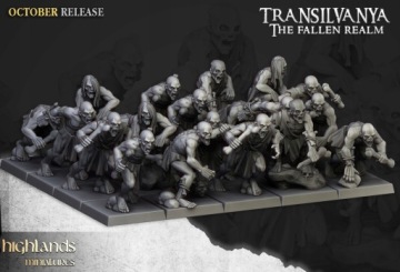 Ghoul Unit x 20 - Highlands Miniatures - Druk 3D