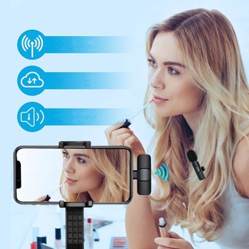 2 беспроводных петличных микрофона USB-C для Android iPhone 15